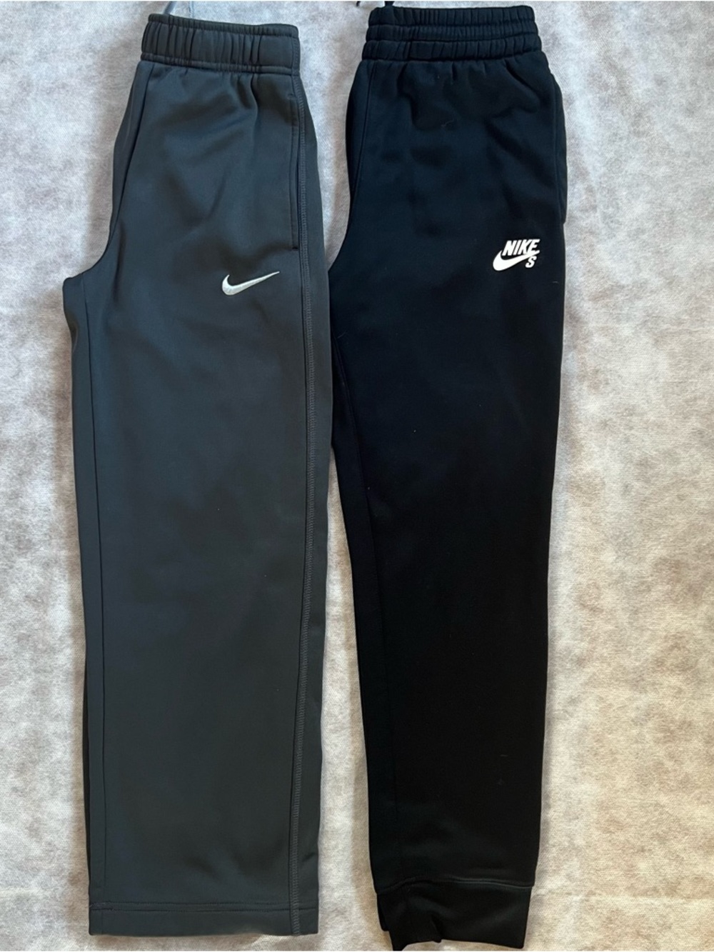 Nike Youth Black and Charcoal Dual Jogger Set .BUY BUNDLE of 2 . (KB 1-C)